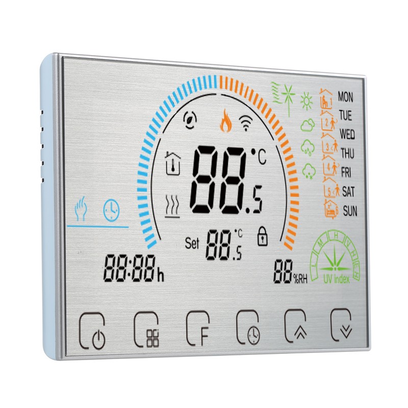 3A 95~240V Water Heating Energy Saving Smart Thermostat with Touchscreen