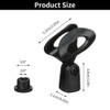 4-Pack Universal Microphone Clip Holder for Handheld Microphones