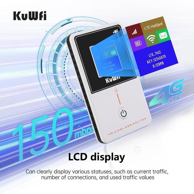 KuWFi High Speed 4G LTE Router, 4g Wireless Router with