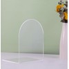 Qidexin 2pcs Book Ends, Acrylic Bookends, Non-Skid Book End, Clear