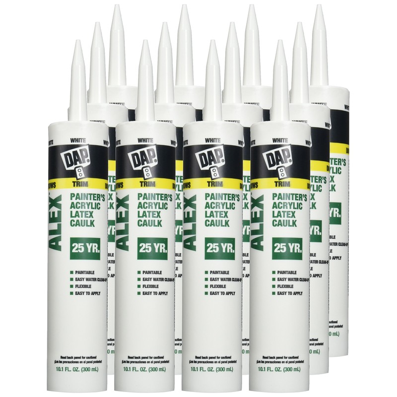 Dap 18670 Alex White Painter's Acrylic Latex Caulk and Silicone