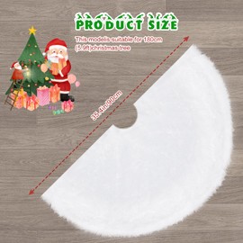 White Christmas Tree Skirt, 90 cm Christmas Tree Blanket, Christmas Tree Stand, Christmas Tree Skirt, Christmas Tree Skirt for Christmas Tree Decoration