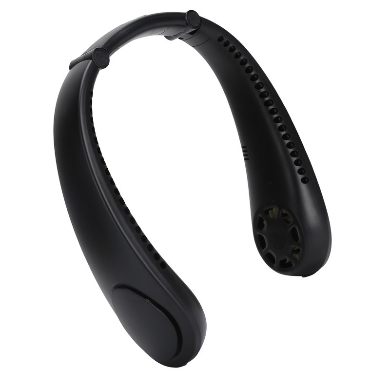 Portable Neck Fan with Music Speakers Wearable Rechargeable Fan with