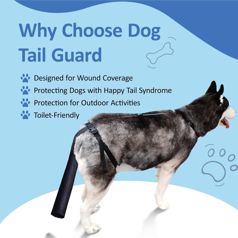 BARKLESS Dog Tail Protector, Dog Tail Guard for Medium Large