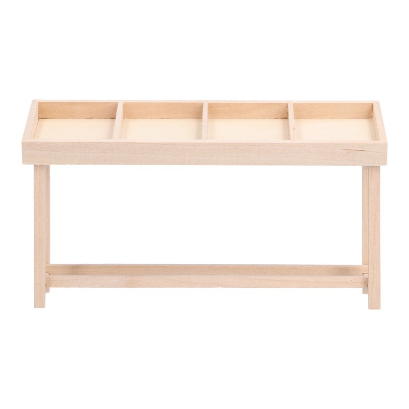 Doll House Shelf Display Racks 1:12 Miniature Wooden Stand Shelf