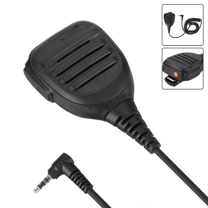 3.5mm PTT Handheld Walkie Talkie Radio Speaker Mic For YAESU