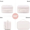 Juoxeepy Puffy Makeup Bag 2 Layer Cosmetic Bag for Travel