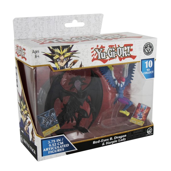 Super Impulse 5502C Yu Gi Oh Highly Detailed 3.75 Inch Articulated Figures. Set Includes Harpie Lady and Red-Eyes Black Dragon