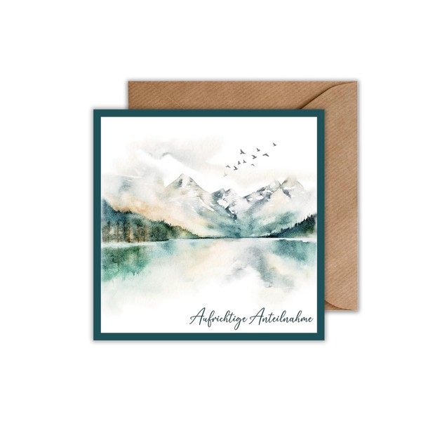 Sympathy Card with Envelope Condolence Card with Frame - Condolence