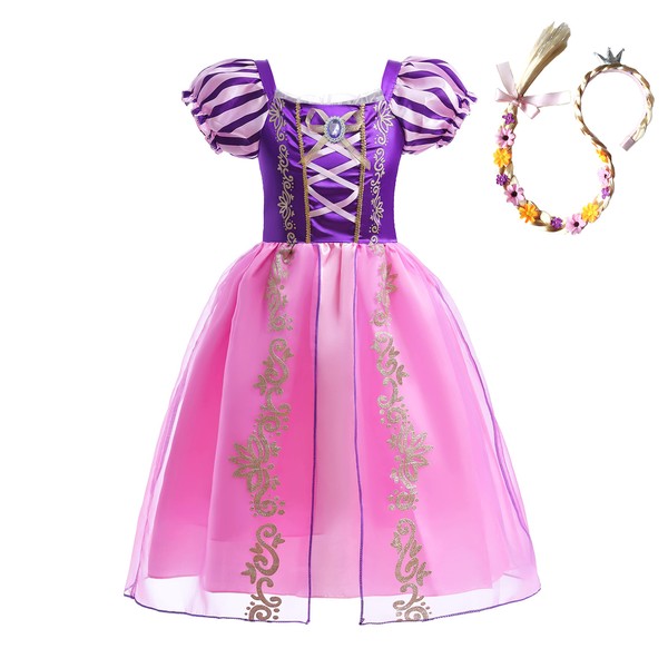Lito Angels Princess Rapunzel Costume Party Fancy Dress Up with