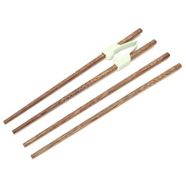 Sarini Chopstick Helper Training Set – Easy-to-Use Learning Chopsticks with 2 Pairs of Wooden Chopsticks for Beginners, Trainers, and Learners