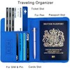 WALNEW Passport Holder, PU Leather Travel Passport Cover Wallet, RFID