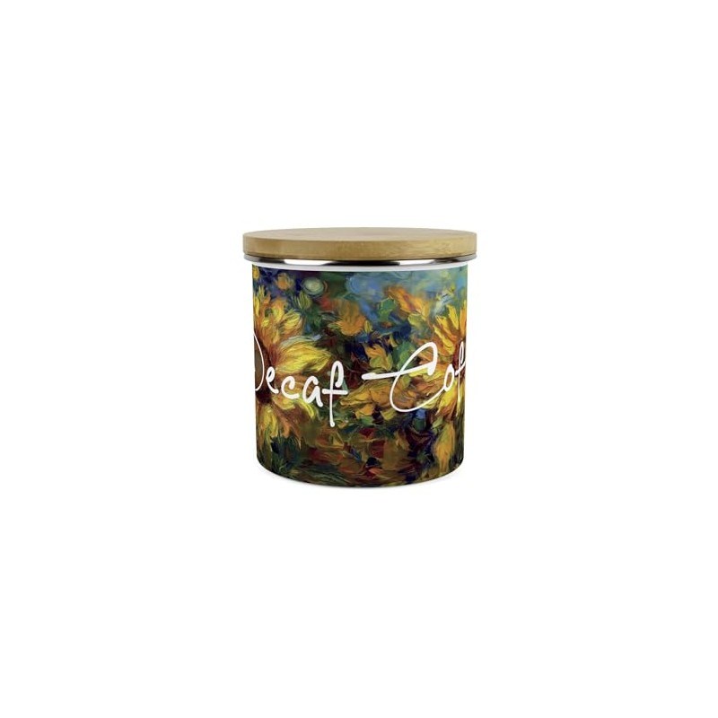 Purely Home Painted Sunflowers Decaf Coffee Storage Canister - Van