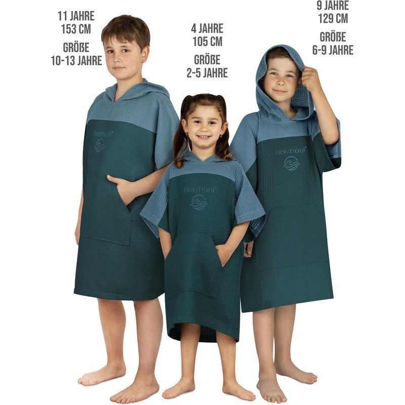 Children's Waffle Pique Bath Poncho 100% Bamboo Viscose Lightweight and