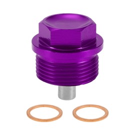 RATCHROLL 1 Set Universal Oil Drain Plug Anti Leakage Oil Pan Drain Bolt Screw Thread Repair with Gasket Magnetic Purple Aluminum Alloy Copper M24x1.5