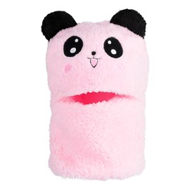 MK MATT KEELY 2 in 1 Kids Hat Hooded Scarf Set Boys Girls Cartoon Panda Winter Plush Hoodie Earflap Beanie for Baby Toddlers,Pink,5-8 Years