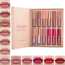 Hongyans Lipstick Set 12 Colours Waterproof Lip Gloss Liquid Matte Lipstick Long-Lasting Liquid Lipstick Makeup Set Gift Set for Women Ladies