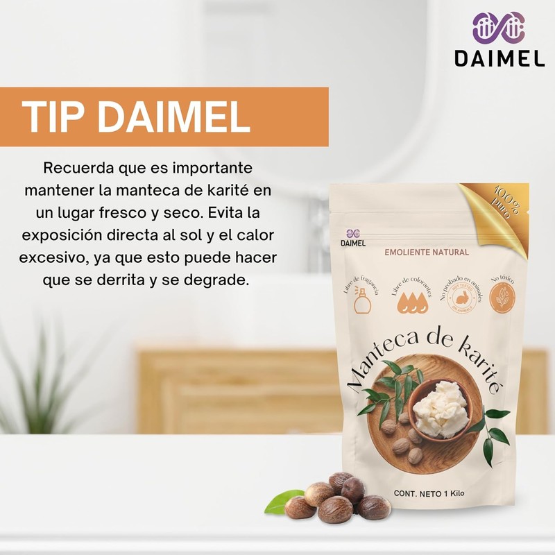 Daimel Manteca De Karité 100% Pura Y Orgánica (1 Kilo)