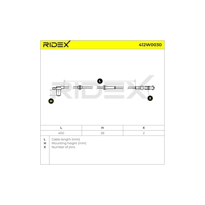 RIDEX ABS Sensor 412W0030 Front Both Sides Corsa C Hatchback