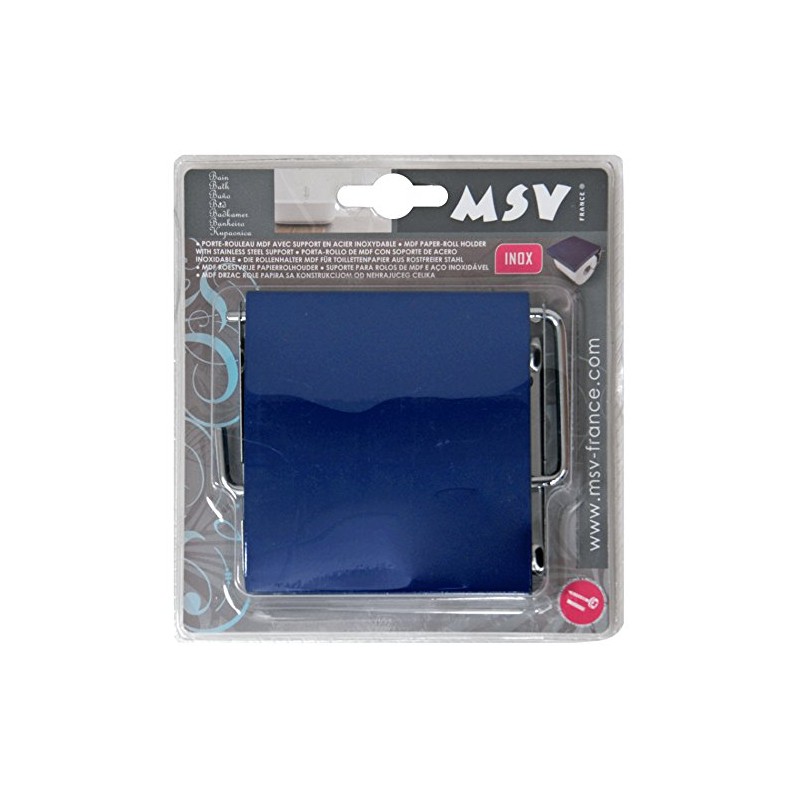 MSV Polystyrene Toilet Roll Holder in Dark Blue, 30 x