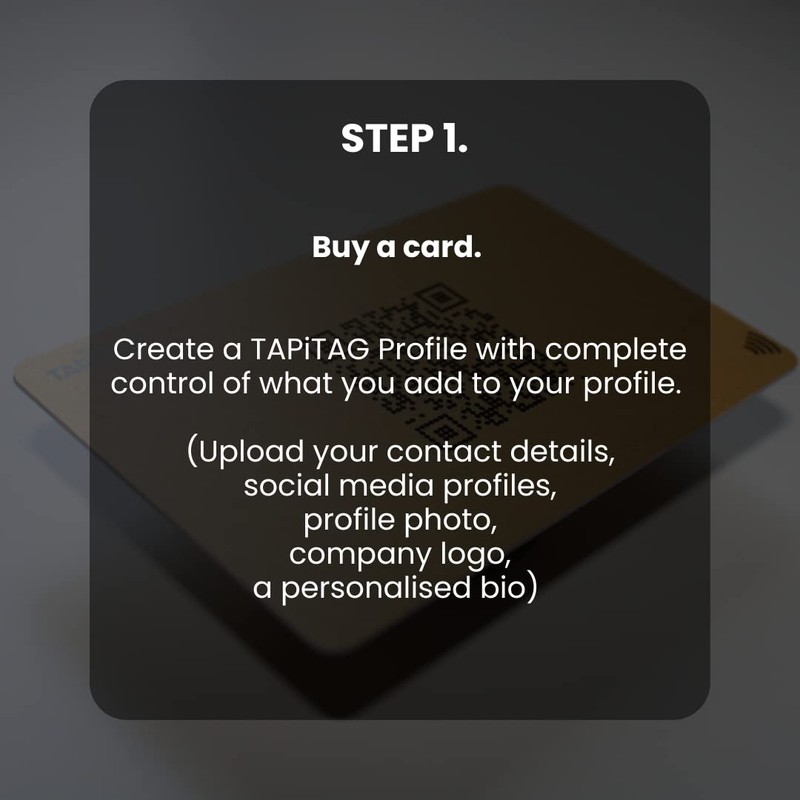 TAPiTAG NFC QR Slim Business Card Phone Tag (White)