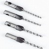 Walquicks Countersink Drill Bit Set with Adjustable Depth Stop, 4-Flute