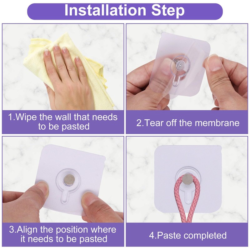 BENLIUDH Wall Hangers Without Nails, Adhesive Wall Hooks Picture Hangers