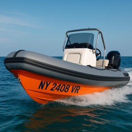 2 Custom Boats Decals - Boat Numbers and Letters with Registration Numbers - Waterproof Vinyl Decal and Number Stickers for Jet Ski, Boat