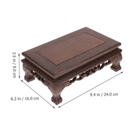 ULTECHNOVO Multi Use Wooden Display Stand Sturdy Pedestal for Flower Pots Craft Statues and Indoor Decor Elegant Showcase for Home Office Prevents Floor Wear