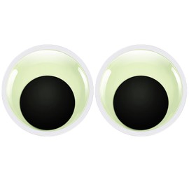 TOAOB 2pcs Luminous Large Googly Wiggle Eyes with Self Adhesive 7 Inch Giant Glow in The Dark Wiggle Eyes for DIY Crafts Scrapbooking Decoration