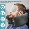 2Pcs Stuffable Travel Neck Pillow,Velvet No‑Filler Fillable Travel Pillow