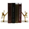 Stainless Steel Kung Fu Man Book Ends Heavy Duty Bookend
