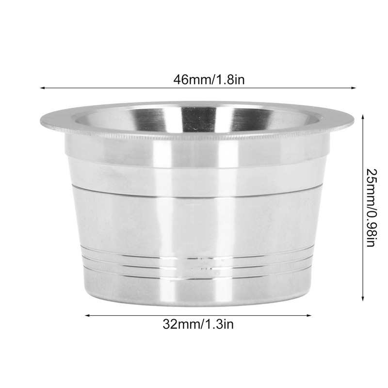 Reusable Coffee Capsule Stainless Steel Refillable Coffee Pod with Brush
