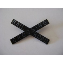 Lionel 154-35 Black Plastic Railroad Crossing Sign
