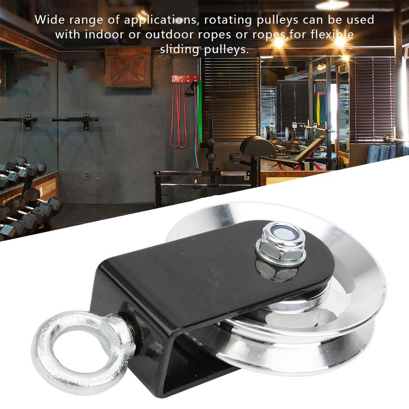 Fitness Equipment Bracket Stainless Steel Pulley Mute Hanging Wheel DIY