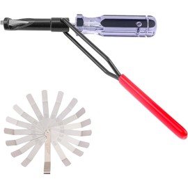 JNSOET Valve Lash Adjustment Tool, with Angled Feeler Gauge，Jam Nut Valve Adjustment Tool, Slotted Valve Adjusting Stud, Compatible with Honda/Nissan/Toyota/Japanese Auto Vehicle Engines (10mm Model)