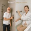 Bathroom Grab Rails for Elderly, 2 Pack 45cm, Brushed Nickel