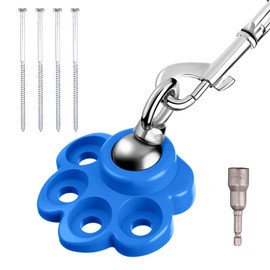 ASEOJOON Dog Runner Tie Out Stake, 360°Swivel Heavy 304 Stainless Steel (No Cable) for Yard Can Hold Any Dog Tie Out Cable-Up to 150 LBS, for Outdoor Camping Gift ﻿ (1, Blue)