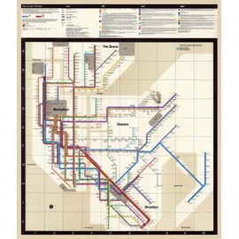 MAGNET New York City Subway Map 1972 Vignelli Magnet Vinyl Magnetic Sheet for Lockers, Cars, Signs, refrigerator 5"