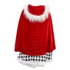 Christmas Red Costume Women Adult Dress with Wig Hooded Robe