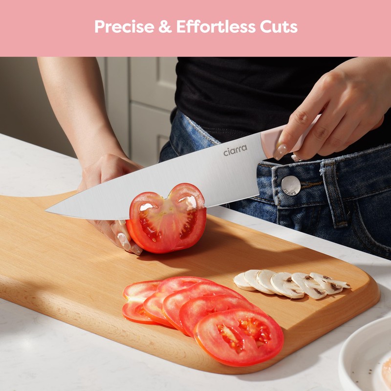 CIARRA Professional Kitchen Knife Set, 3 PCS Stainless Steel Chef