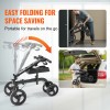 Knee Scooter Carbon Steel Folding Knee Walker Recovery Scooter 300LB