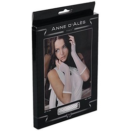 Anne d 'Ales Nathalia Long Fingerless Glove Hot Mesh One Size White
