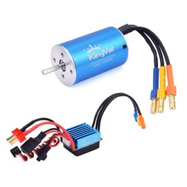 KingVal Replacement 2845 3100KV Brushless Sensorless Motor Shaft 3.175mm with 35A Brushless ESC Compatible with 1/14 RC Car