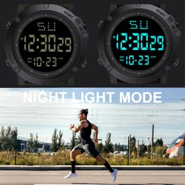 Digital Watch, Mens Digital Watch, Referee Digital Watches, Waterproof Digital Watches with LED Light Alarm Calender Stopwatch for Men