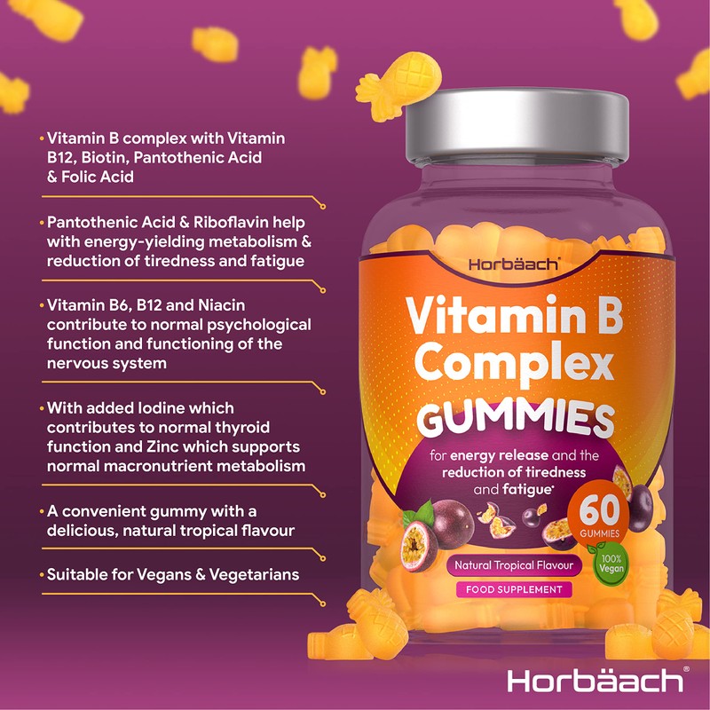 Vitamin B Complex Gummies | 60 Vegan Gummies | High