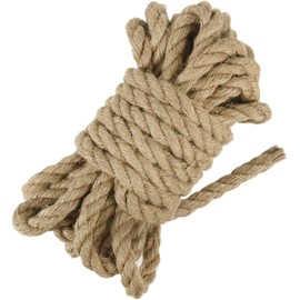 Tenn Well 18mm Jute Rope, 33 Feet Strong and Heavy Duty Twine Rope for Crafting, Gardening, Bundling, Outdoor Decorations