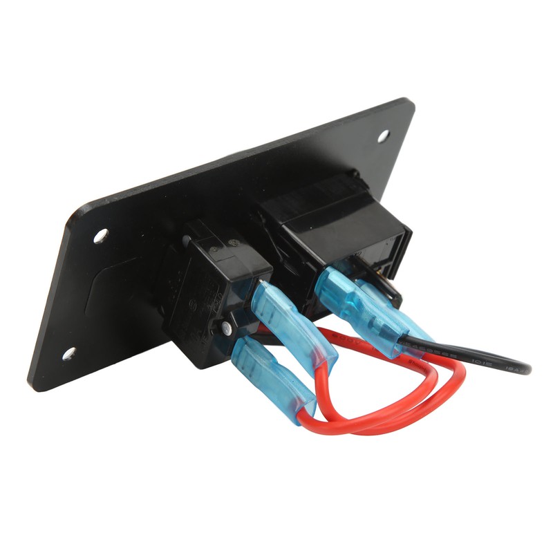 Toggle Switch Panel 12‑24V On Off Aluminum Red LED Indicator