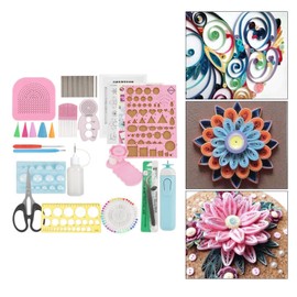 Quilling Paper Quilling Tools Kit, 24 Pcs DIY Quilling Paper Slot Tool Set for Beginners, Kids, Adults Art Craft Decoration (Random Color)
