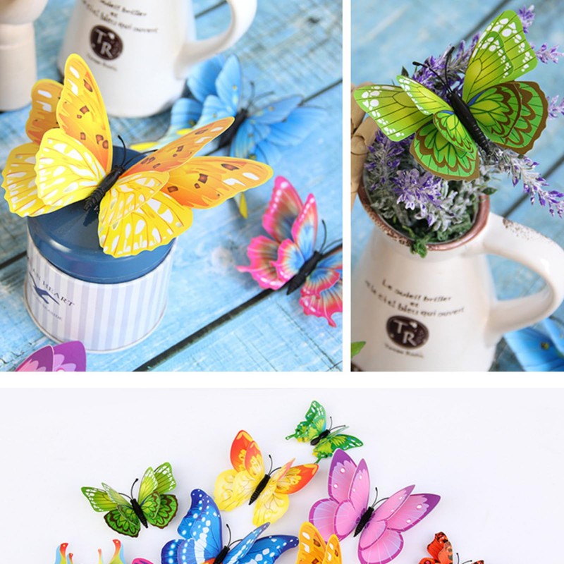 Butterfly Wall Decor, 24 PCS 3D Butterflies Stickers，Art Decor Wall